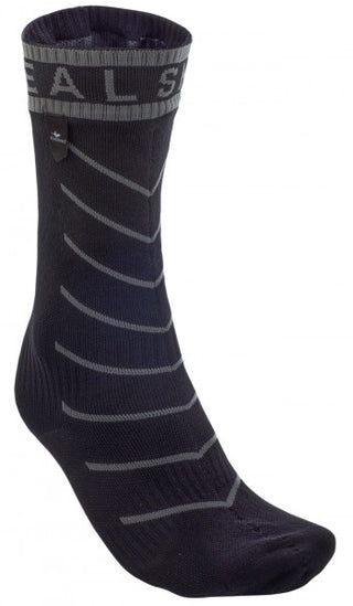 SealSkinz Super Thin Pro Mid With Hydrostop Socks - Black/Grey