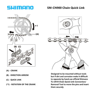 Shimano SM-CN900 Chain Quick Link (2 Pairs)