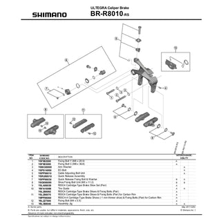 Shimano Ultegra BR-R8010-RS Rear Stay Direct Mount Rear Brake Calliper