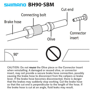 Shimano SM-BH90-SBM 1000mm Disc Brake Hose (XTR, XT, Deore, SLX)