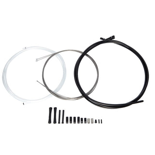 SRAM SlickWire Road and MTB Shift Cable Kit Black 4mm (2x 2300mm 1.1mm cables - 4mm nylon braided housing - ferrules - end caps - frame protectors)
