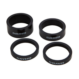 SRAM Headset Spacer Set - UD Carbon - Gloss White Logo (2.5mm x 2 - 5mm x 1 - 10mm x 1 - 20mm x 1)