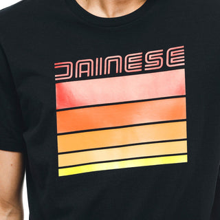 Dainese Stripes T-Shirt - Black/Red